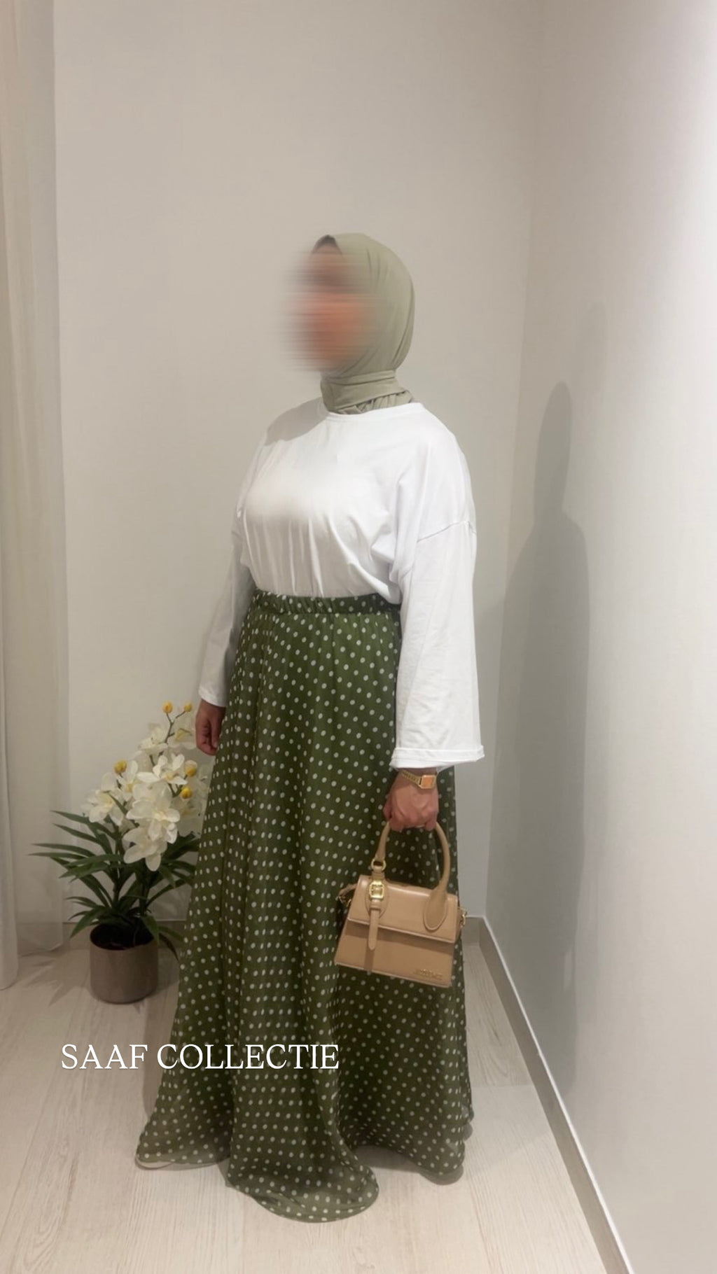 Jupe à petit pois