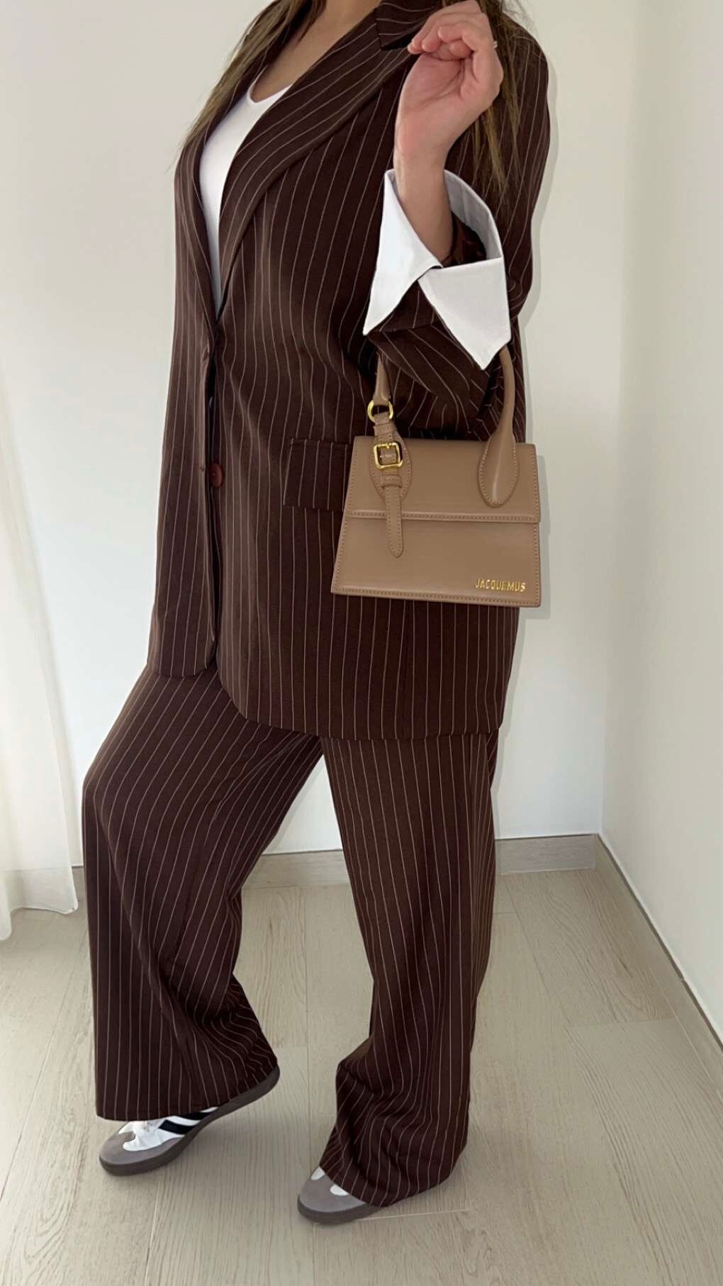 Ensemble tailleur à rayures